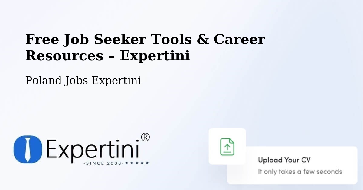 Free Job Seeker Tools & Career Resources – Lądek - Lądek, Poland Jobs Expertini